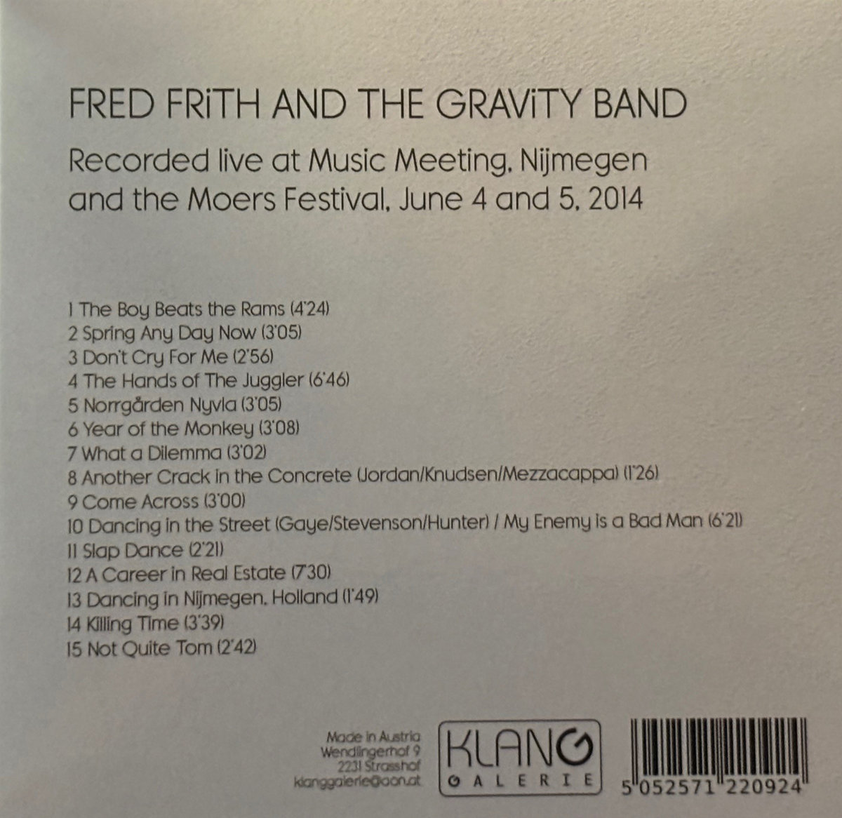美品　Gravity Fred Frith レコード Fred Frith – Gravity – Vinyl (LP, Album), 1980 [r506462] | Discogs