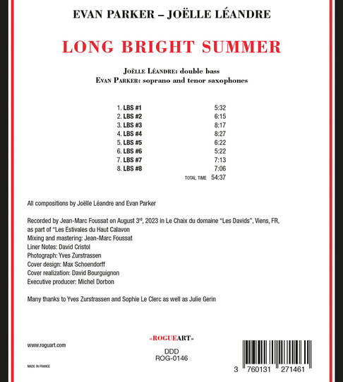 LONG BRIGHT SUMMER | EVAN PARKER - JOELLE LÉANDRE | RogueArt