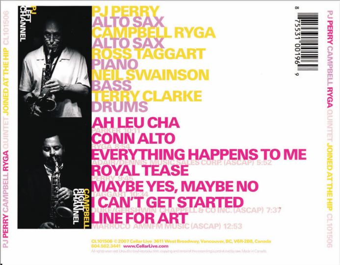 Joined At The Hip | PJ Perry Campbell Ryga Quartet | PJ Perry