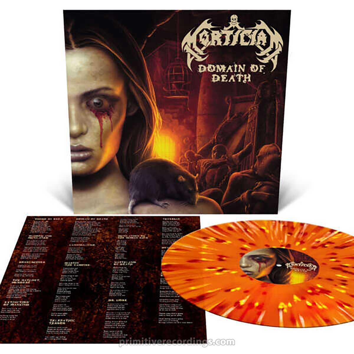 Domain of Death LP (Orange Krush with Splatter) | Mortician