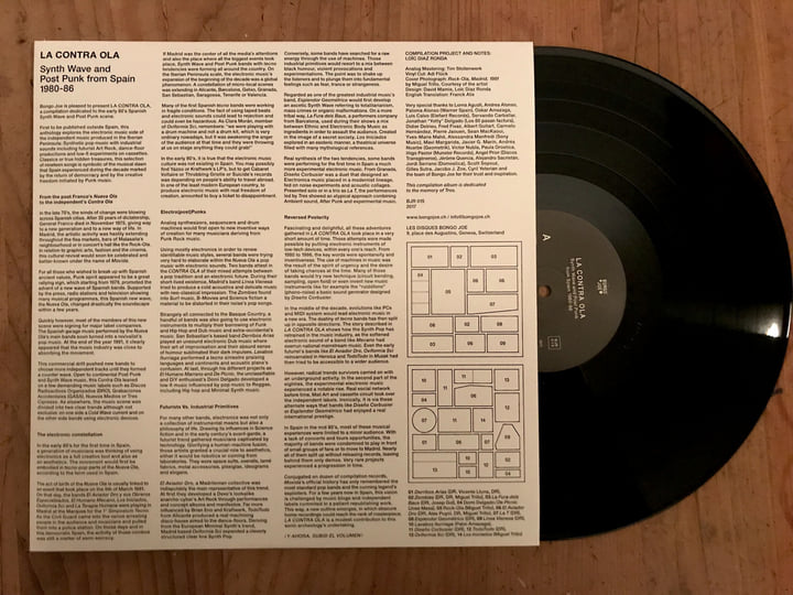 LA CONTRA OLA Synth Wave & Post Punk from Spain 1980-86 | Various
