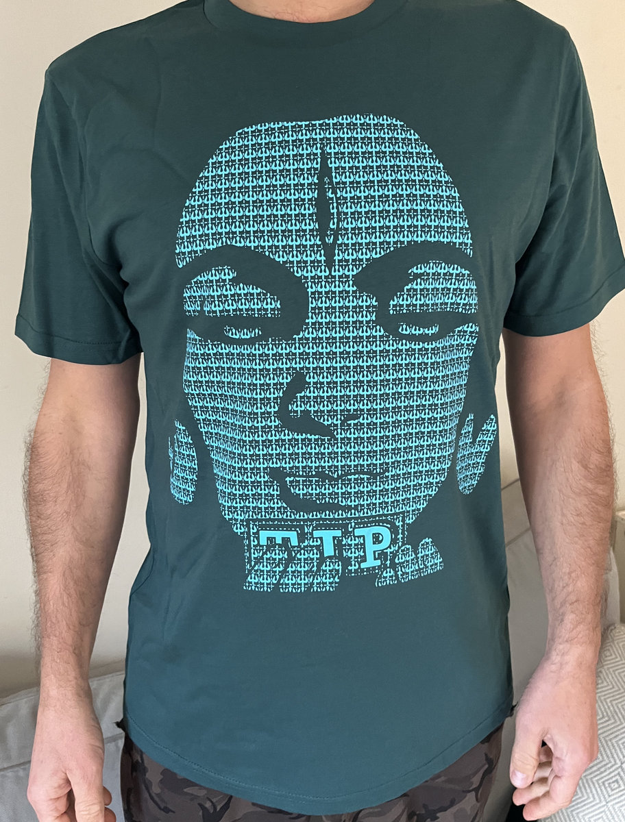 GLAZED GREEN with NEON BLUE SHIVA T-SHIRT | TIP Records