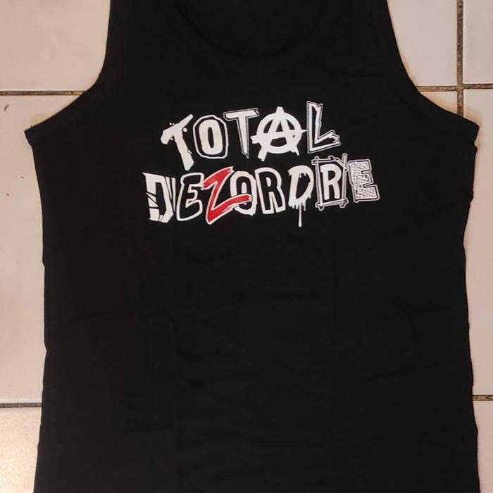 Débardeur noir logo lettrage