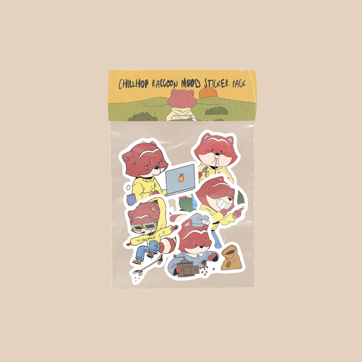 Chillhop Raccoon 2025 Sticker Pack | Chillhop Music