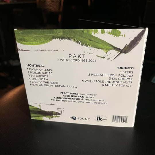 Live Montreal / Toronto 2025 | PAKT ft. Percy Jones, Alex Skolnick