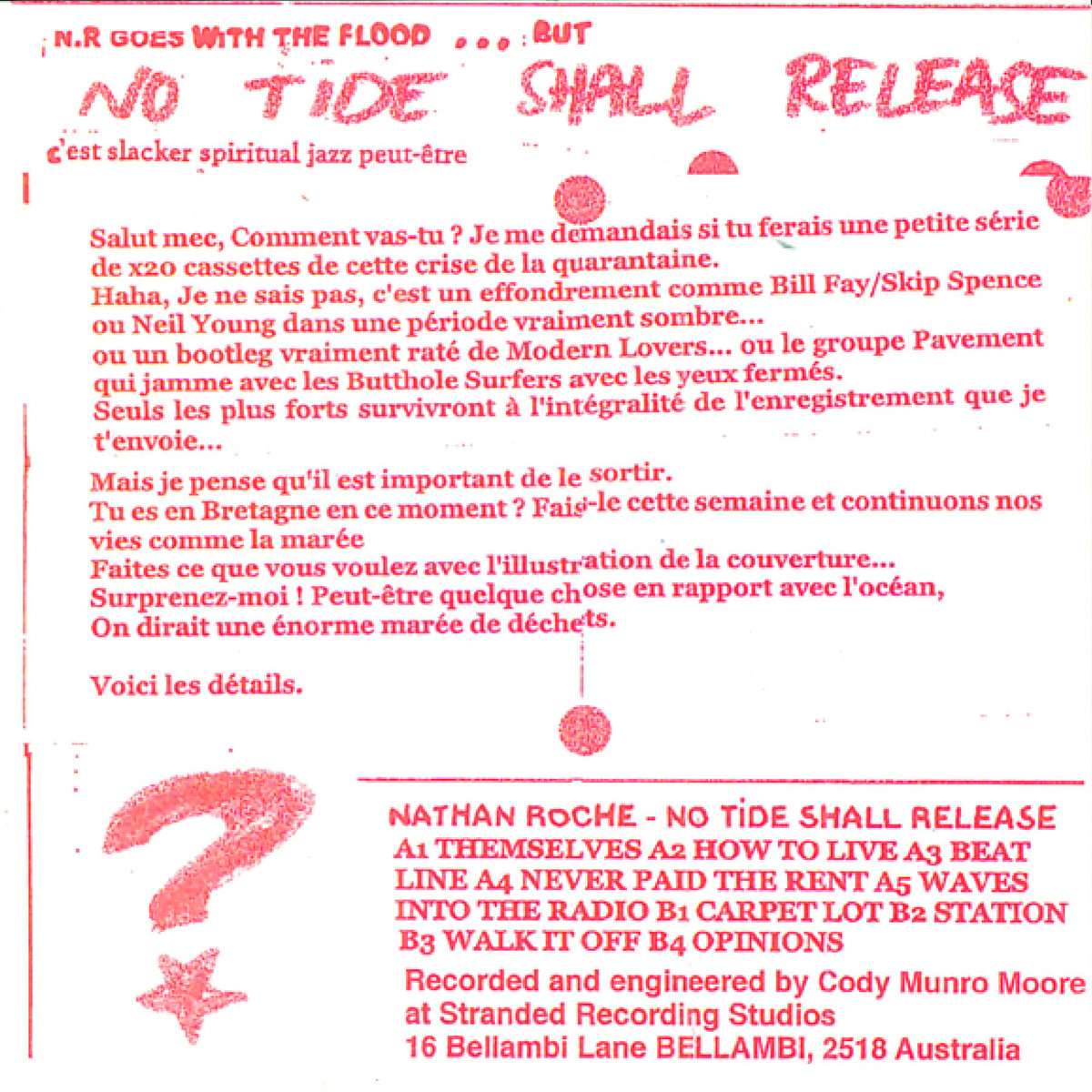 No Tide No Tide Shall Release | Nathan Roche | Utilité : Zéro