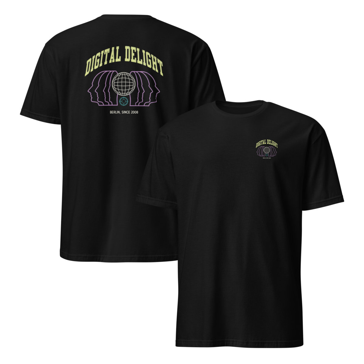 Digital Delight: Neon Circuit Flow T-Shirt (Minimal Tech & Acid House ...