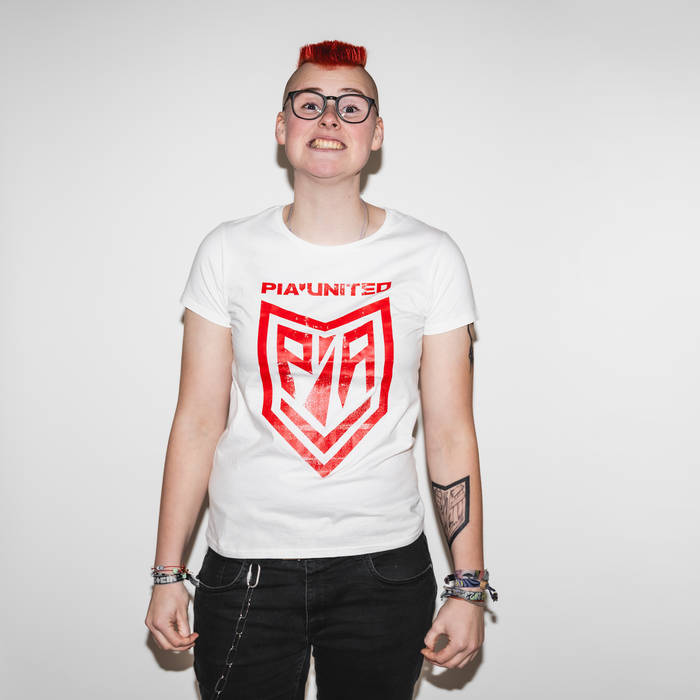 Pia United "Logo" T-Shirt weiß Girlie