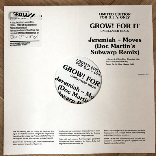 Grow! For It - Unreleased Mixes | Jeremiah | Grow! Records
