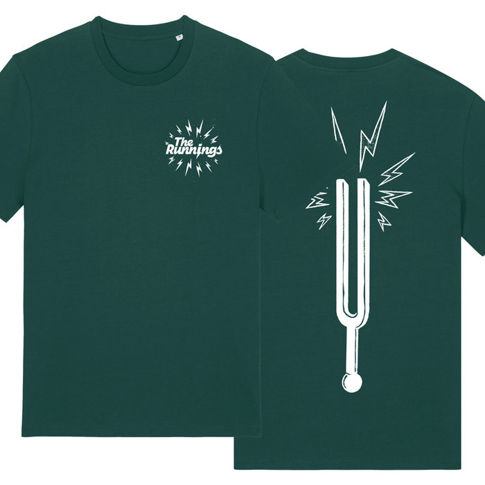 The Runnings ‘TUNING FORK-SHIRT’ green (unisex)