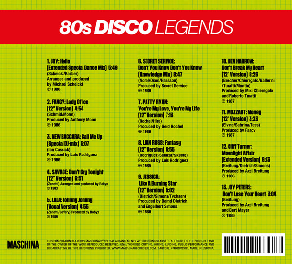 VA - DanceMaschina: 80s Disco Legends | Maschina Records