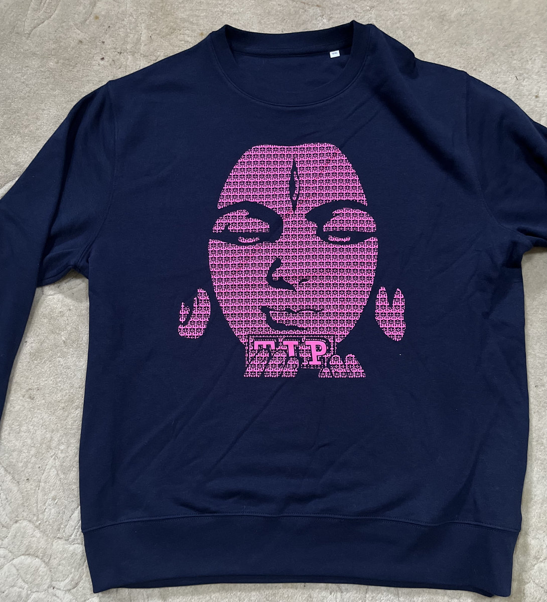 NAVY SWEAT SHIRT with NEON PINK ACID SHIVA | TIP Records