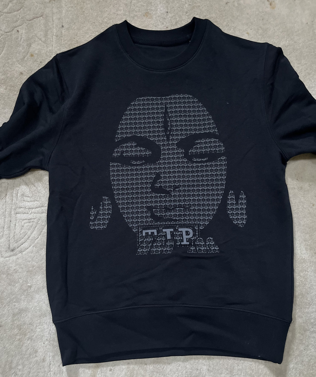 BLACK SWEAT SHIRT with REFLECTIVE SILVER ACID SHIVA | TIP Records