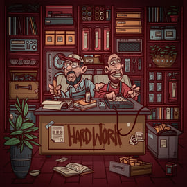 Classic der Dicke &amp; Funky Notes - Hard Work - Shirt und Vinyl Bundle, image 1