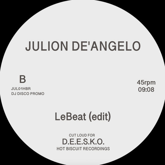 JULION DE'ANGELO “THESE HANDS/LEBEAT” 12” Vinyl Only | Julion De