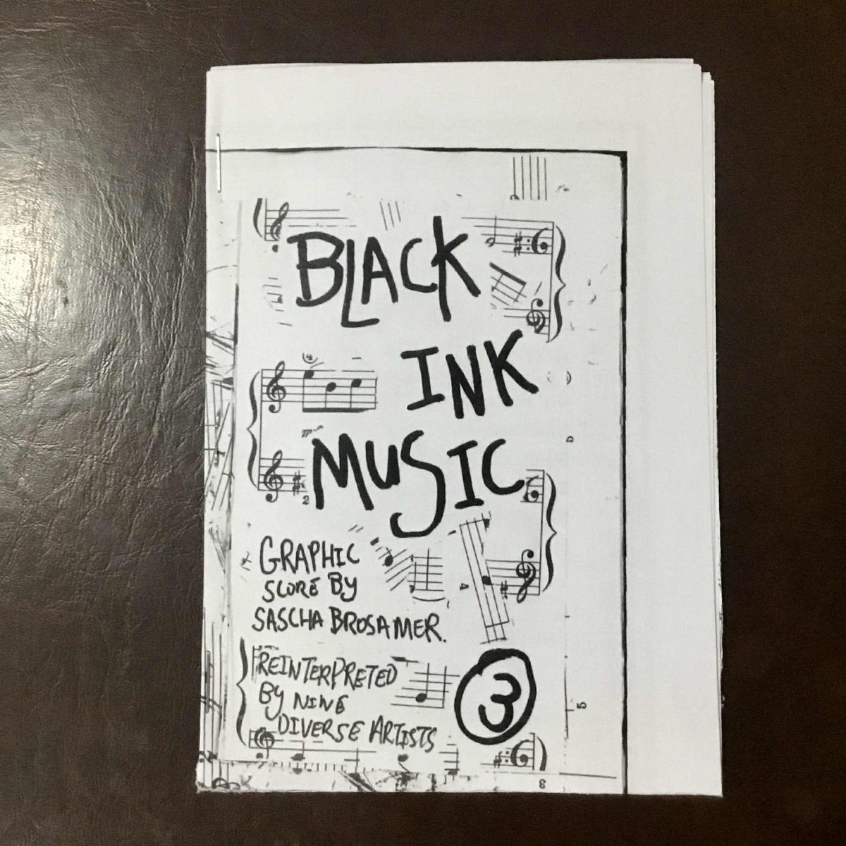 Black Ink Music Scores 3 (graphic score by Sascha Brosamer ...