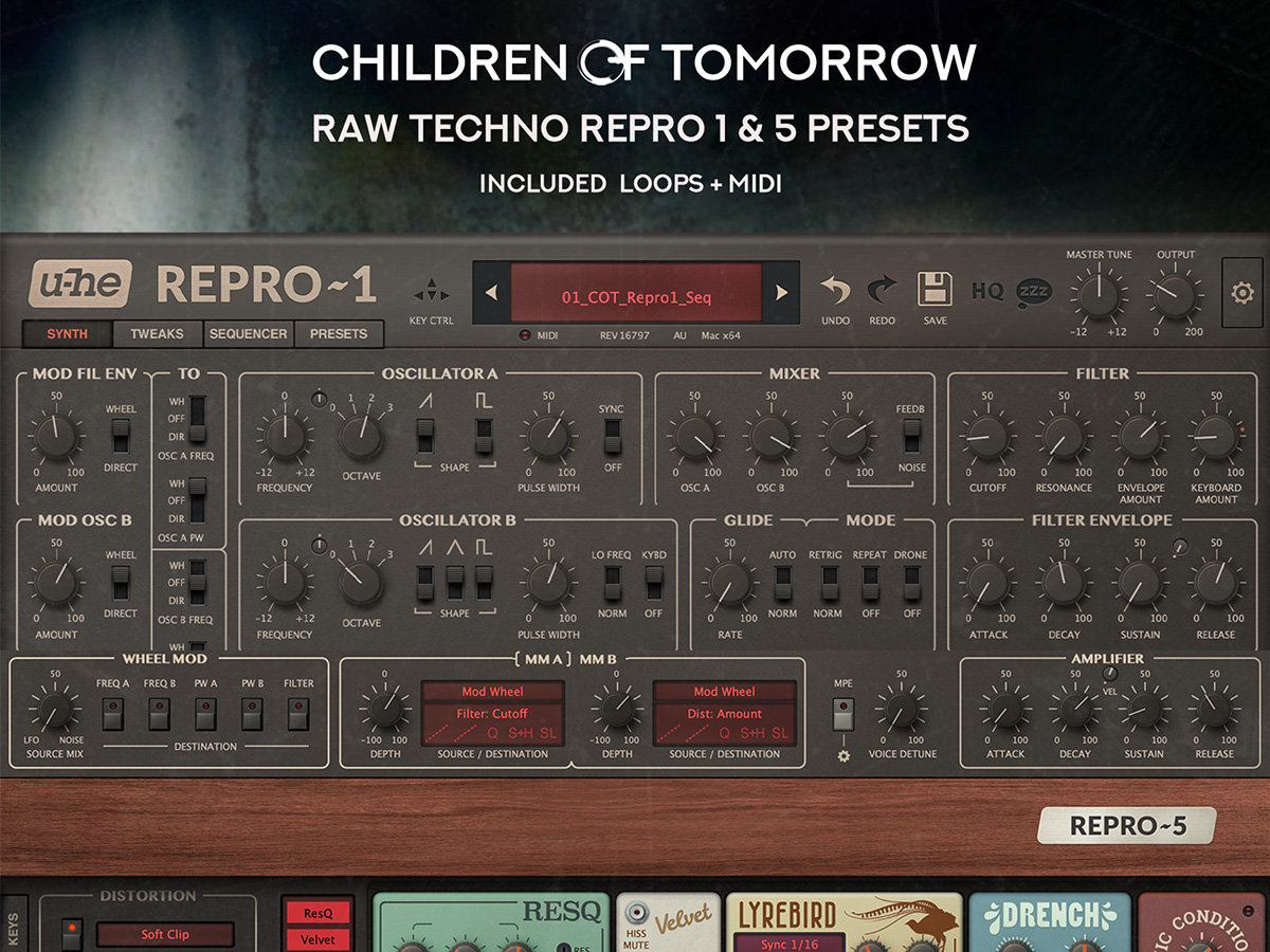Tech Repro Raw Techno - Repro 1 & 5 Presets + Loops + Midi | Children Of Tomorrow ...