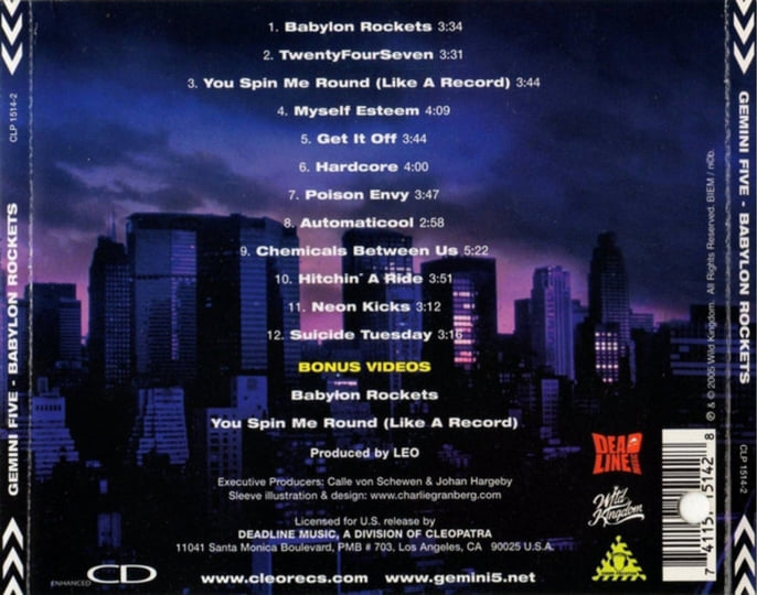 Babylon Rockets (Physical Copy Only) | Gemini Five | Cleopatra Records