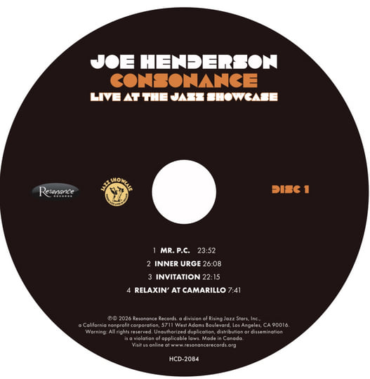Consonance: Live at the Jazz Showcase | Joe Henderson