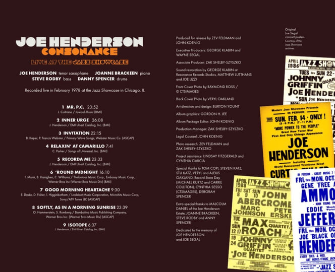 Consonance: Live at the Jazz Showcase | Joe Henderson