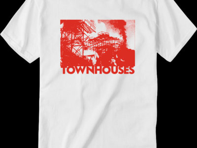 Townhouses Tee — red print