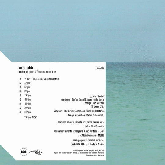洋楽 Marc Leclair CD Musique pour 3 femmes enceintes | Marc Leclair