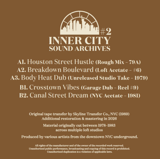 Inner City Sound Archives #2 - Unreleased NYC Loft Cuts (1978–1983
