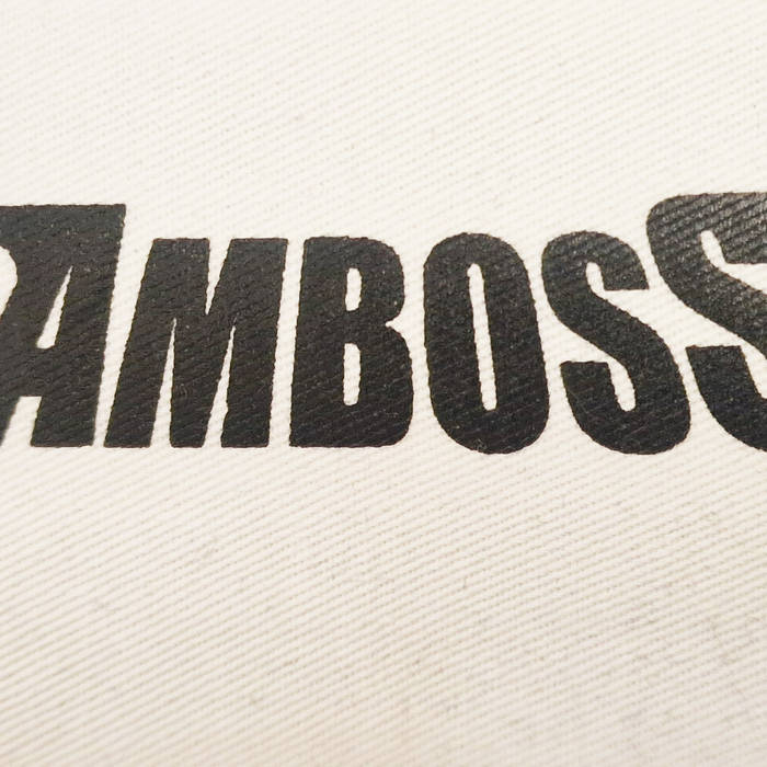 Aufnäher weiß mit AMBOSS Logo
