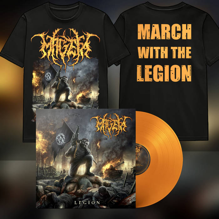 MAGEFA -'Legion' Vinyl Bundle - Vinyl 12" Orange 'Fire' 180g and T-Shirt