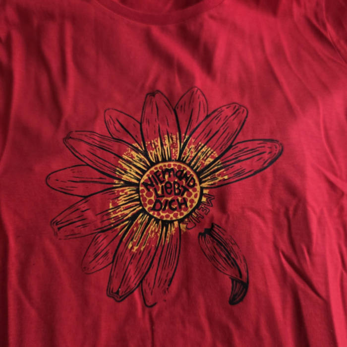 Blumenshirt Rot front+backprint