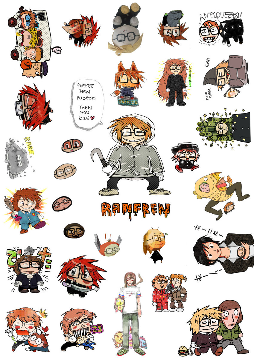 RANFREN】Randal's Friends clear and self-cut sticker sheet | Suikazura