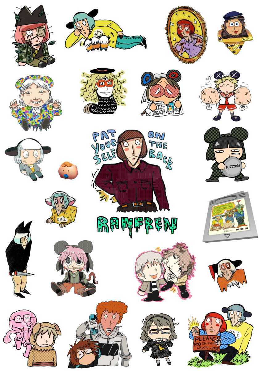 RANFREN】Randal's Friends clear and self-cut sticker sheet | Suikazura