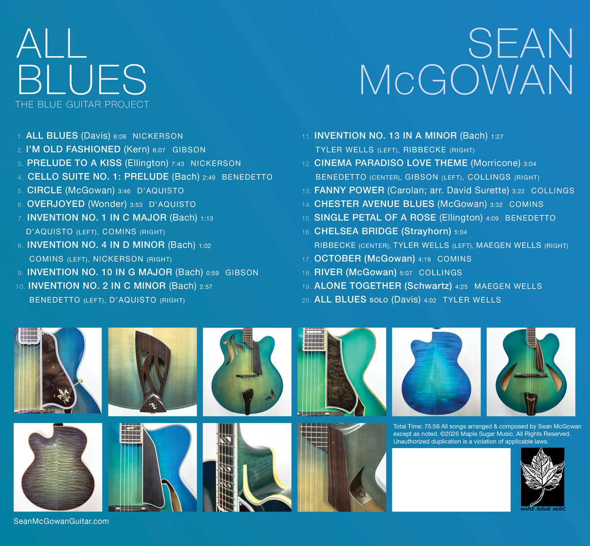 All Blues: The Blue Guitar Project | Sean McGowan