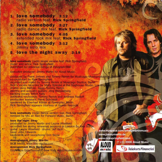 Love Somebody | Jimmy Martin feat. Rick Springfield | Fastball-Music