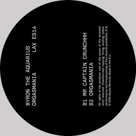 ORGASMANIA (In Stock Now) | Byron The Aquarius | SKYLAX RECORDS