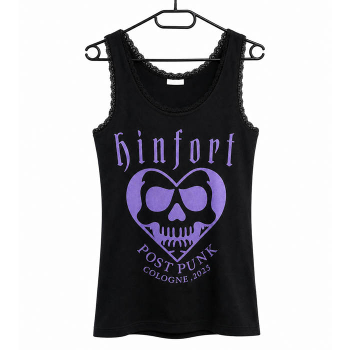 'skull' tank top female (screenprinted by myself)