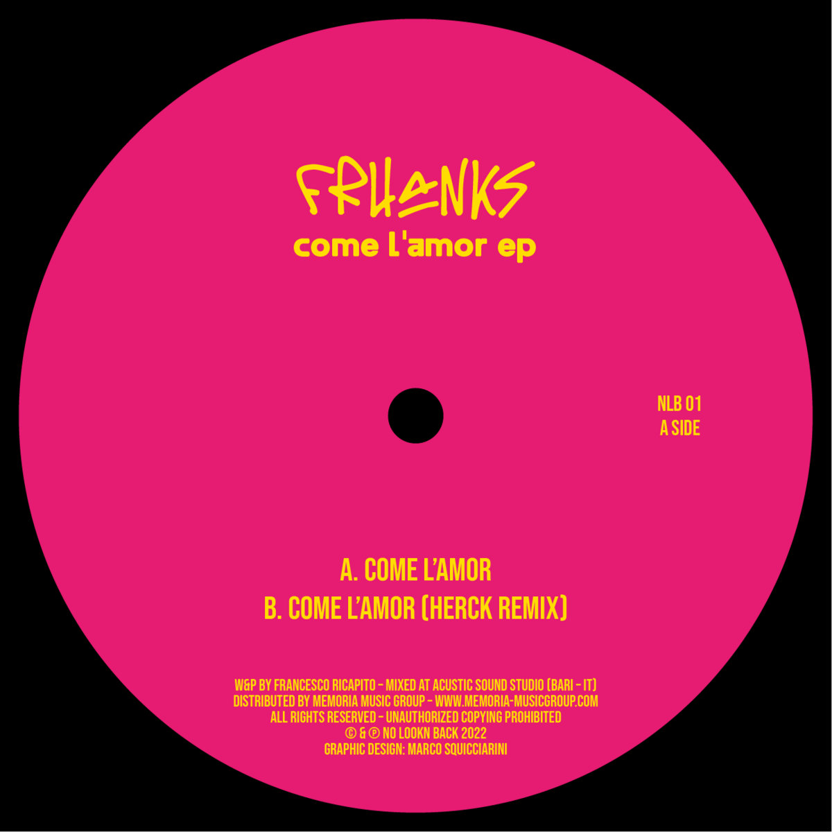 Come l'amor EP | Frhanks , Herck , No Lookn Back | Frhanks