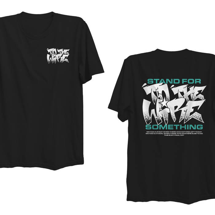 T-Shirt "Stand For Something" Logo (black/white & cyan)