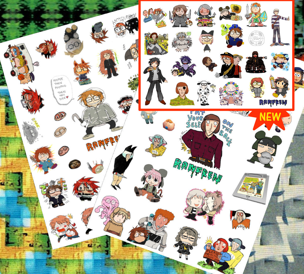 RANFREN】Randal's Friends clear and self-cut sticker sheet | Suikazura