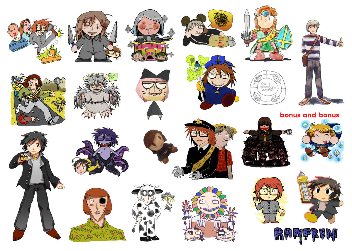 RANFREN】Randal's Friends clear and self-cut sticker sheet | Suikazura