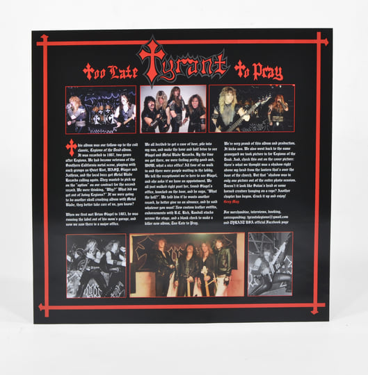 Too Late To Pray | Tyrant | Shadow Kingdom Records