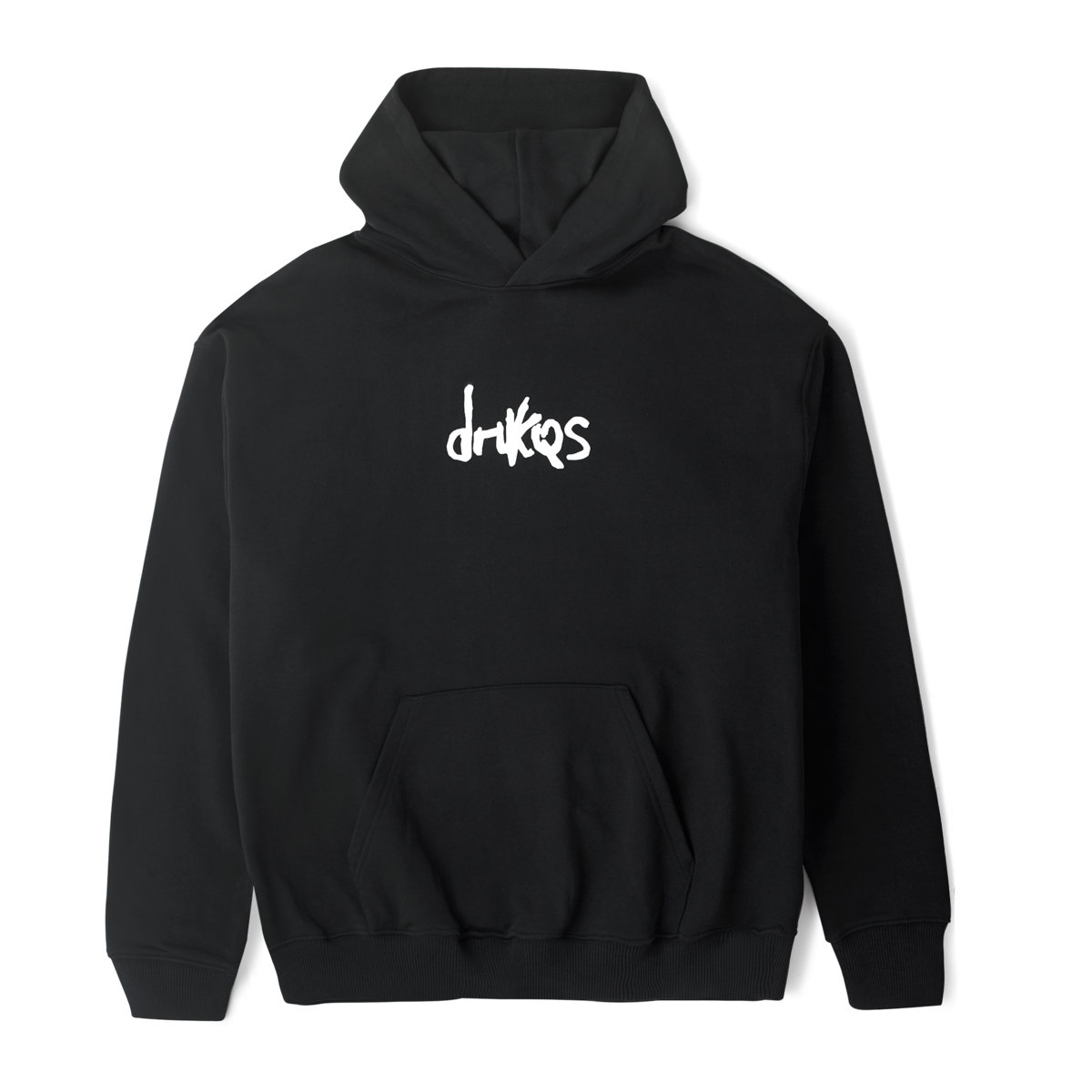 Drukqs Dual Logo Heavyweight Hoodie - Black | Aphex Twin