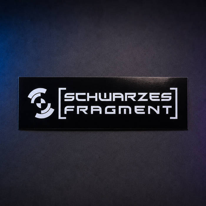 1pc Schwarzes Fragment Logo Sticker (15 cm × 5 cm)