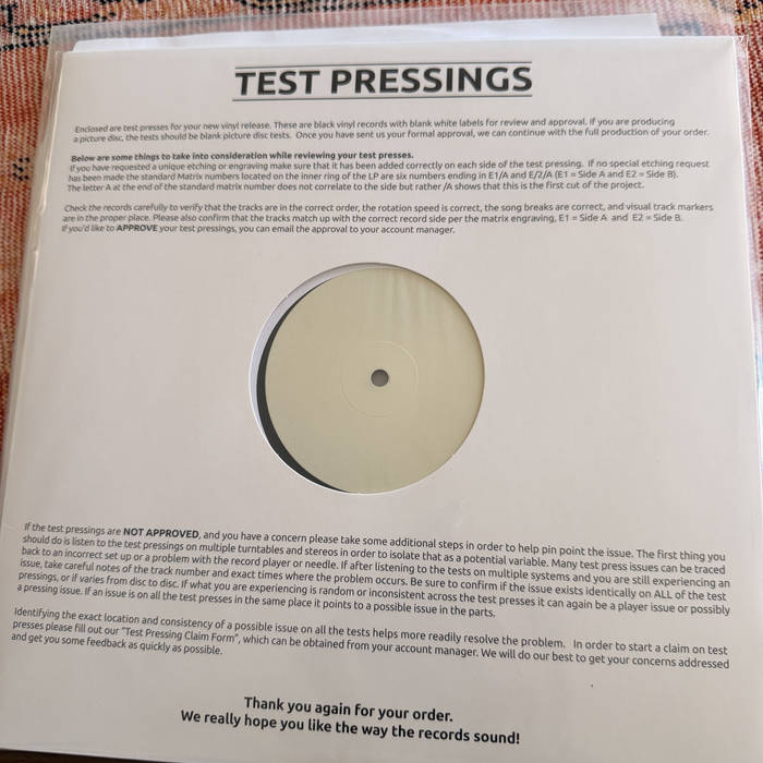 A Quieter Life – A Quieter Life Test Pressing (Limited Edition)