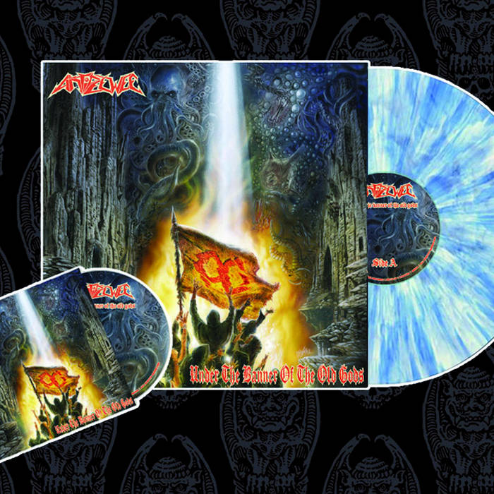 Under The Banner Of The Old Gods – LP Version - White-blue marbled / with CD