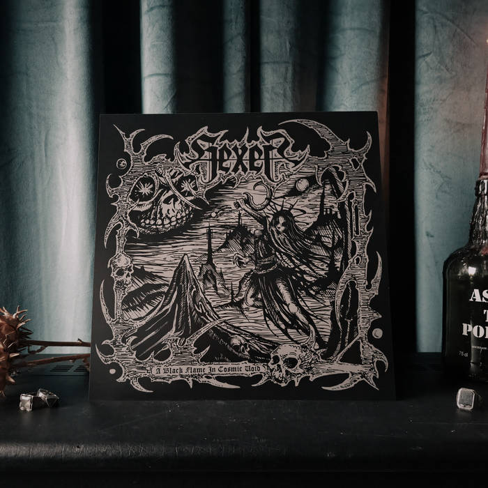 A Black Flame in Cosmic Void EP – Limited Vinyl incl. printed inlet sheet. 180 gram black Vinyl. B side is fully printed.