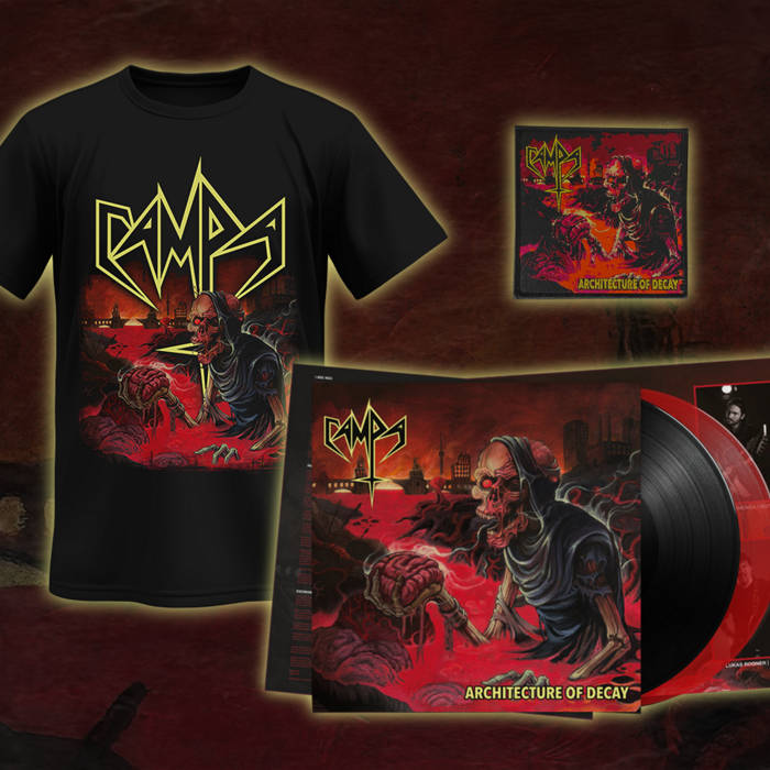 Architecture Of Decay – Architecture Of Decay –LP Transparent Red + T-Shirt+ Patch