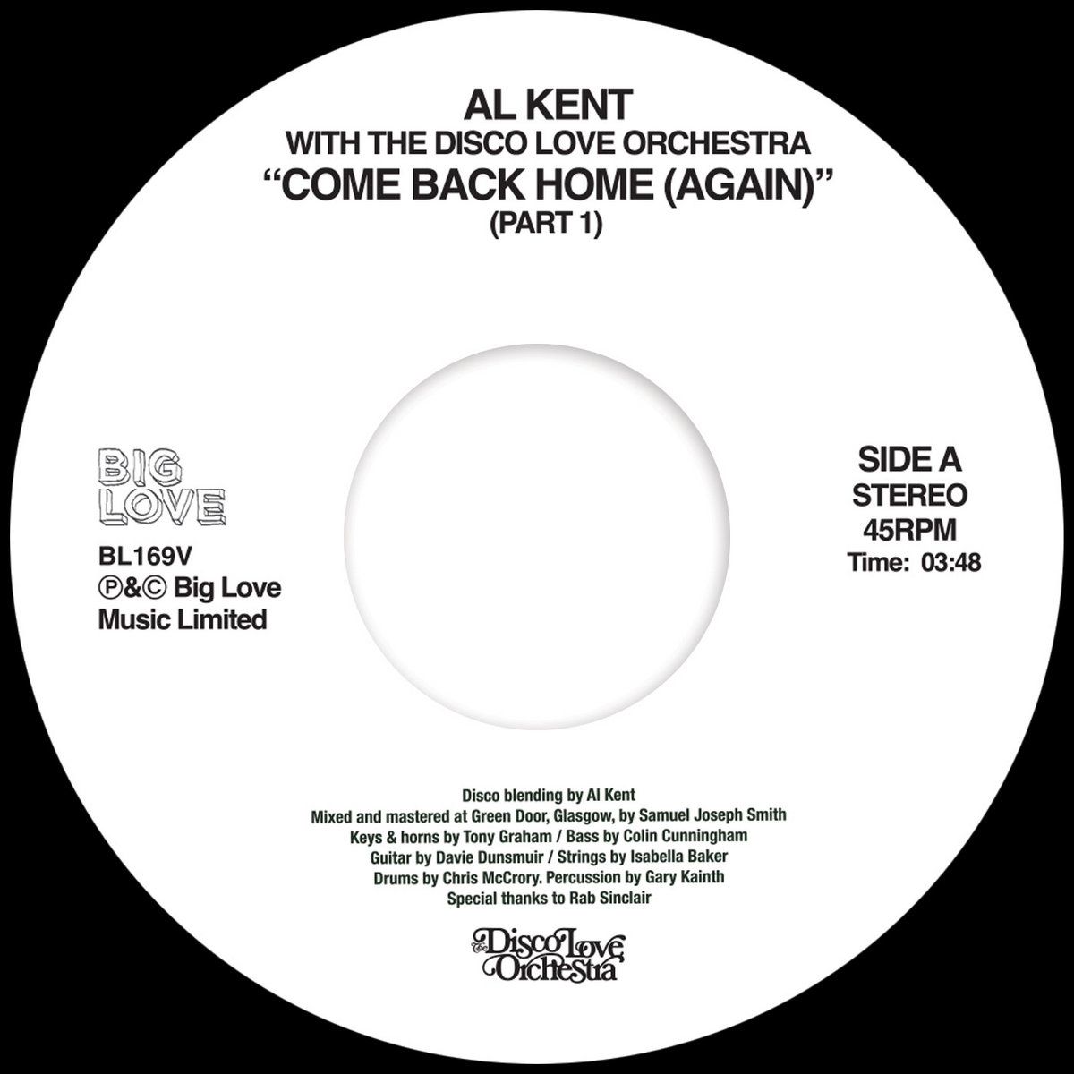 Come Back Home (Again) | Al Kent with The Disco Love Orchestra