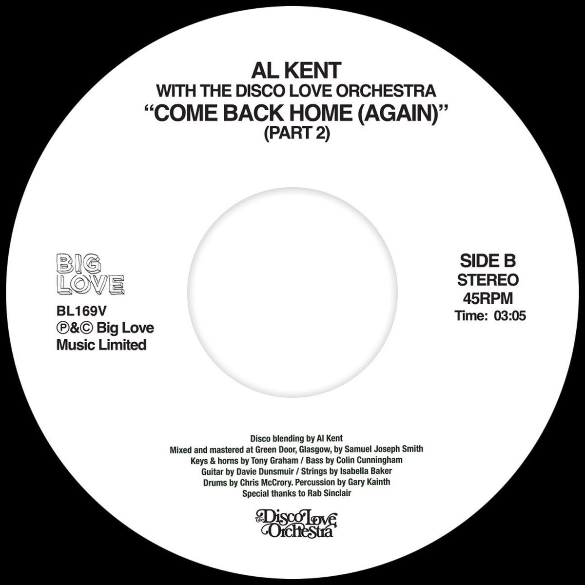 Come Back Home (Again) | Al Kent with The Disco Love Orchestra