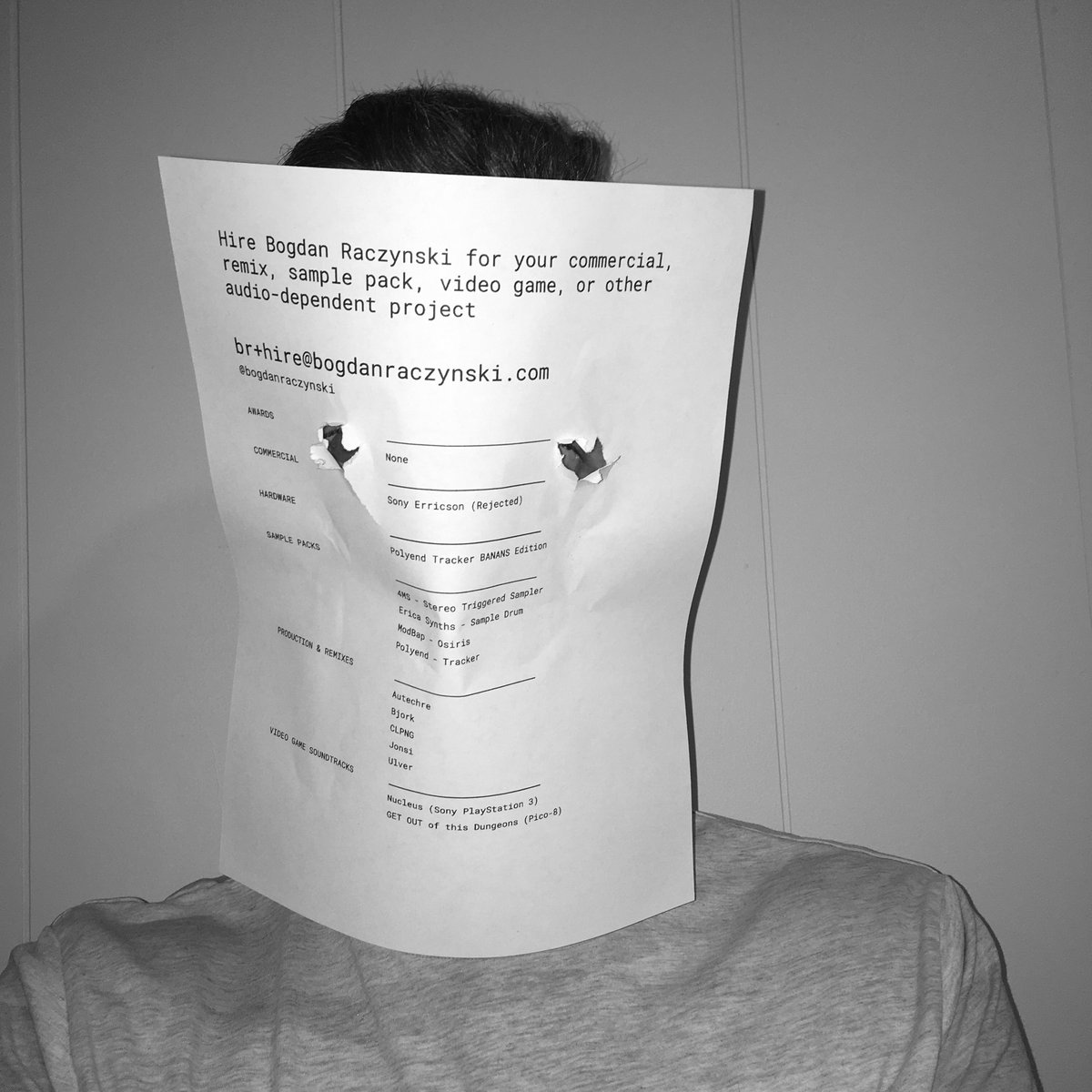 Hire Bogdan Raczynski For Your Commercial Remix Sample Pack Video Game Or Other Audio Dependent Project Bogdan Raczynski